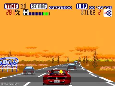 OUT RUN (Sega - Mega Drive - 1991) LONGPLAY