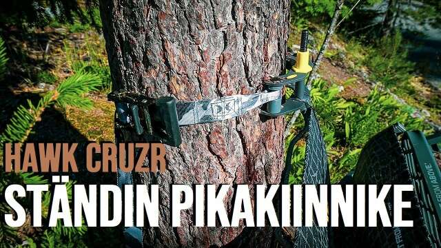 HAWK CRUZR HANG ON PUUSTÄNDIN PIKAKIINNITYS KORVAKKO #jousimetsästys #metsästys #jousiammunta #hawk