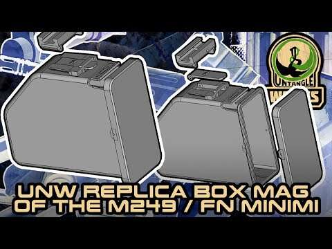 UNW replica of the M249 saw / fn minimi box mag assembly video