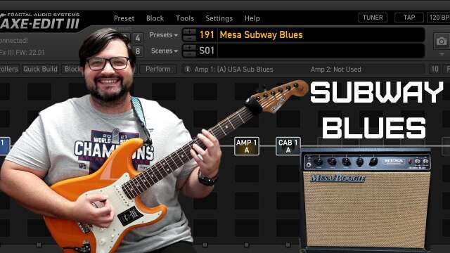 Amps of The Axe Fx III: Mesa Boogie Subway Blues
