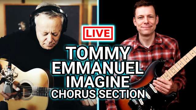 Imagine Tommy Emmanuel Guitar Lesson - Live Acoustic Tutorial [PART 3]