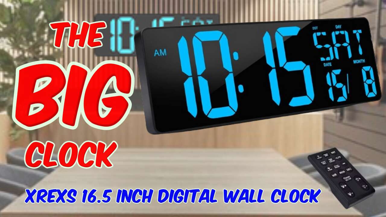 XREXS 16.5 Inch Digital Wall Clock Review