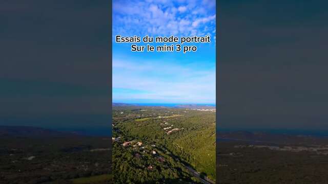 Panorama d’essais au dessus de Bonifacio en Corse avec mon drone Dji Mini 3 pro en mode portrait