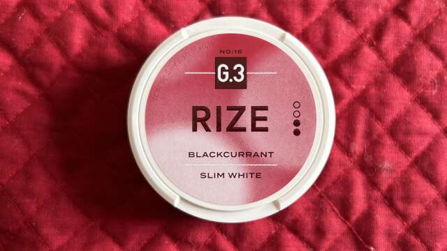 G.3 Rize Blackcurrant (Slim White Portion) Snus Review