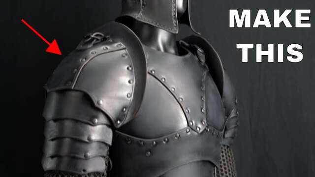 How To Make Leather Pauldrons - Prince Armory Warrior Armor