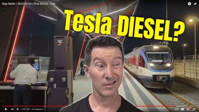 EEVblog 1570 -  Tesla DIESEL Electric Train at Berlin Gigafactory ?