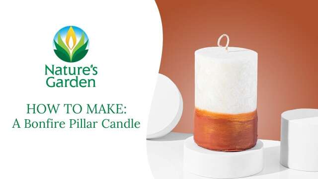 How to Make a Bonfire Scented Pillar Candle | Natures Garden