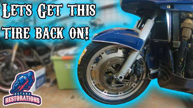 Lets Get This Tire Back ON! OLD Motorcycle Restoration 1988 Goldwing GL1500 Pt 7
