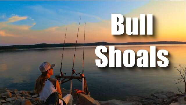 Hooked Into a Monster | Night Bank Fishing Bull Shoals Lake