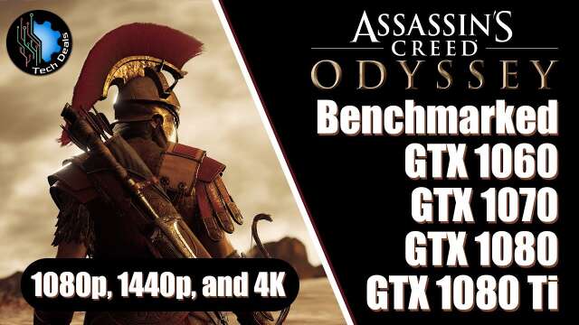Assassin's Creed Odyssey — GTX 1060 vs 1070 vs 1080 vs 1080 Ti — 1440p — Benchmark