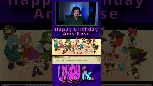 Happy Birthday Amy Rose #themurderofsonicthehedgehog #memes #twitch #stream #twitchmoments #uhohinc