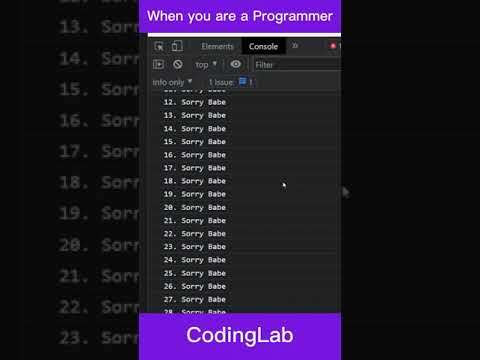 When you are a Programmer
