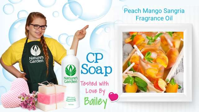 Soap Testing Peach Mango Sangria Fragrance Oil- Natures Garden