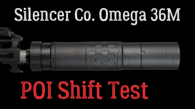 Silencer Co. OMEGA 36M POI Shift Test.