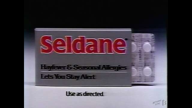 Seldane Allergy Medication Commercial 1989
