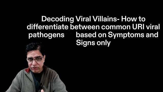 How to differentiate between different viral URI’s on basis of Symptoms and Signs alone