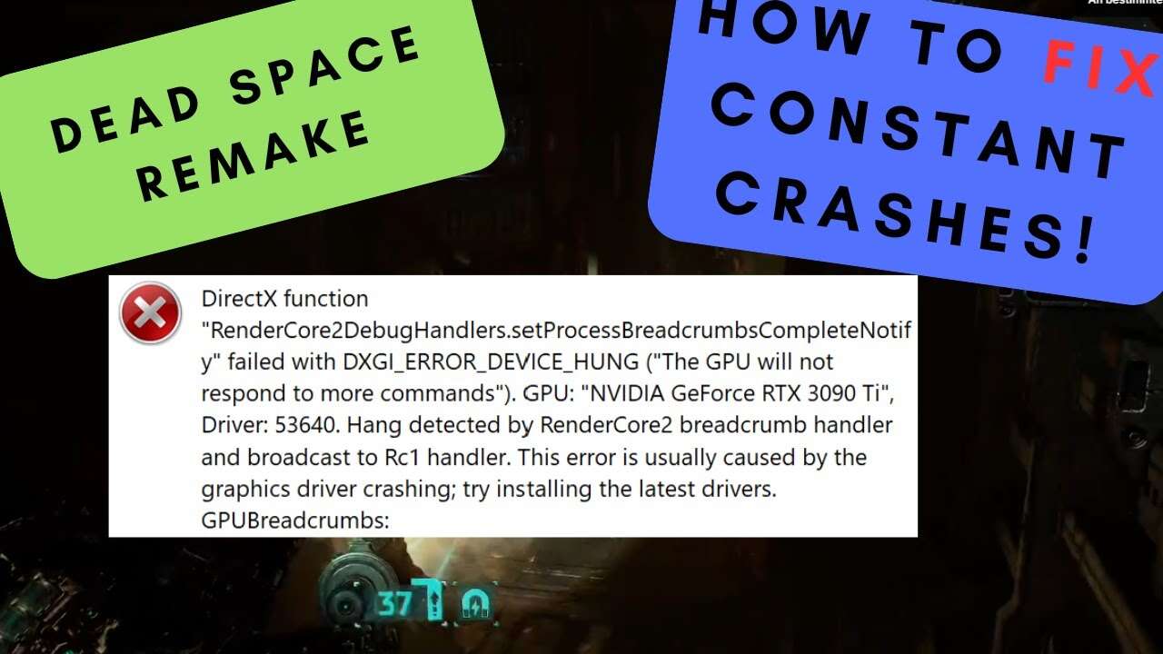 How to fix constant Dead Space (Remake) crashes on nvidia GPUs!