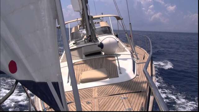 navigation en mer Egée par temps calme -  sailing in the Aegean Sea in calm weather