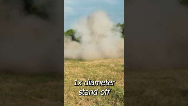 Explosive Shaped Charge Stand Off Test