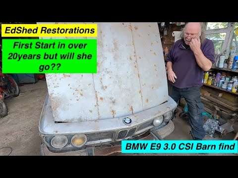 BMW E9 3.0 CSi Barn Find Rust2Road Restoration Project First Start in over 20 years but will it go??