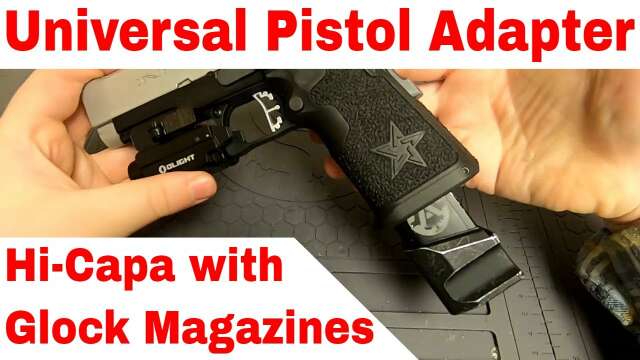 Universal Pistol Adapter : Hicapa conversion to Glock magazines : Airsoft toy review