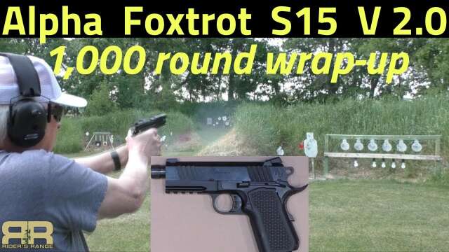 Alpha Foxtrot S15 V2 1,000 Rounds - Ultra-Slim, Ultra Compact Double-Stack 1911-Style 9mm Pistol