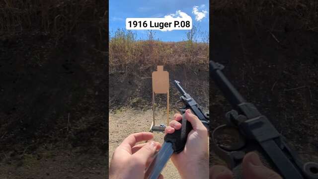 POV - Firing a WWI Era German Luger P.08