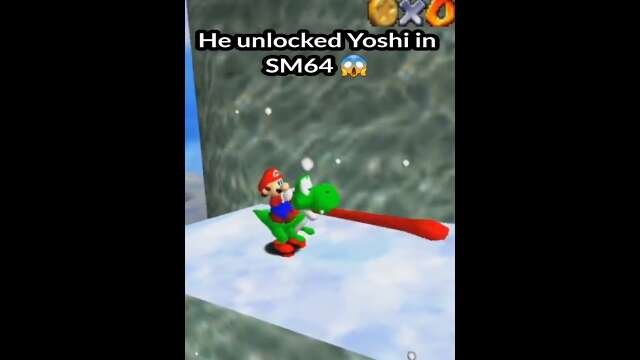 He unlocked Yoshi in SM64... #shorts