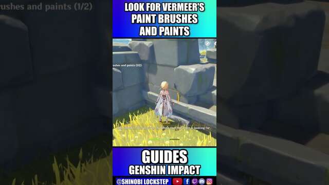 Look for Vermeer's Paintbrushes and Paints (0/2) Genshin Impact #shorts