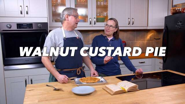 Walnut Custard Pie Recipe From 1915 - Old Cookbook Show
