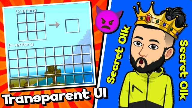 Transparent UI , Quick Loot Feature Optifine For Minecraft Pe