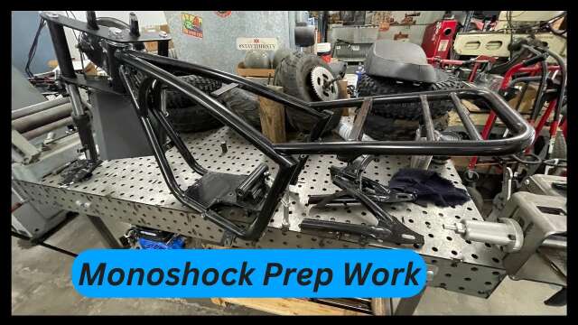 Mega Moto 212 Monoshock Prep Work…..done #dfr #monoshockinstall #mfc #megamoto212
