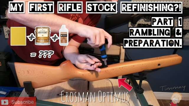 Refinishing a rifle stock Part 1 // Preparation & Lots of rambling. {Crosman Optimus stain project}