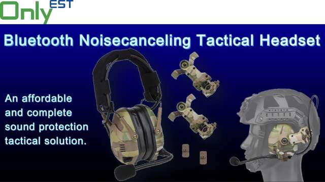 OnlyEST Bluetooth Noisecanceling Tactical Headset