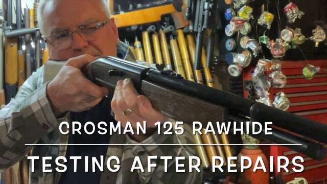 Crosman 125 Rawhide single stroke pneumatic BB repeater. Testing after repairs