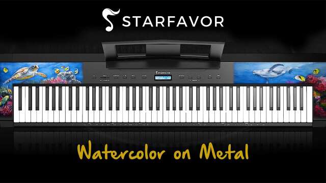 How to Watercolor Painting on Metal - Starfavor SP-20 Digital Piano