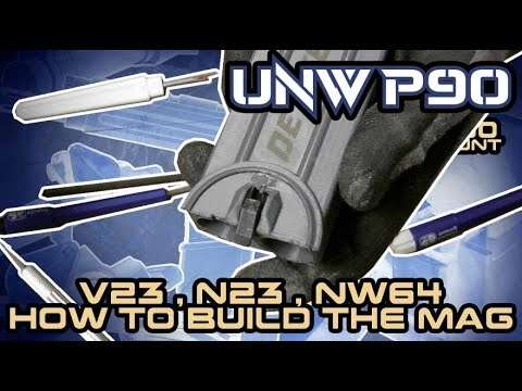 UNW P90 how to build the v23 N23  and  nw64 paintball p90 mag