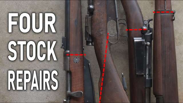 Four Military Surplus Rifle Stock Repairs