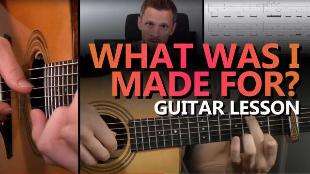 What Was I Made For - Billie Eilish (Solo Acoustic Guitar Lesson)