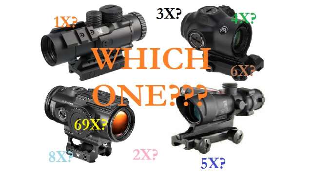 Prism Scope Magnification Selection