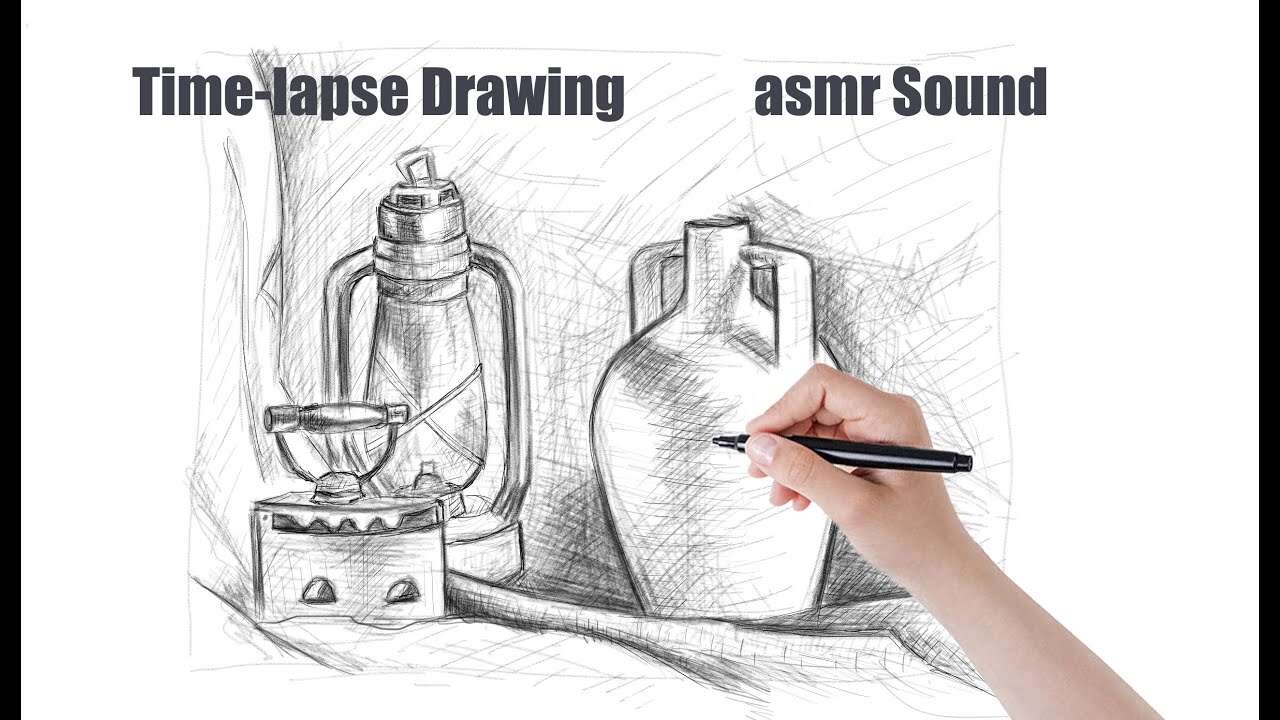 Composition Drawing - ASMR Audio Accelerated Video