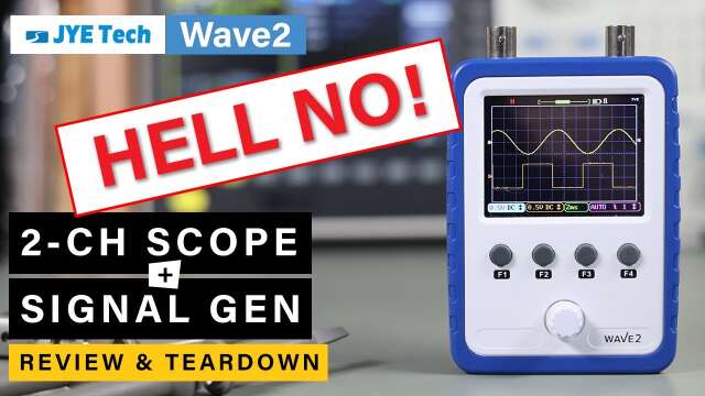 JYE Tech Wave2 ⭐ 2-Channel Oscilloscope + Function Generator ⭐ Complete review + Teardown