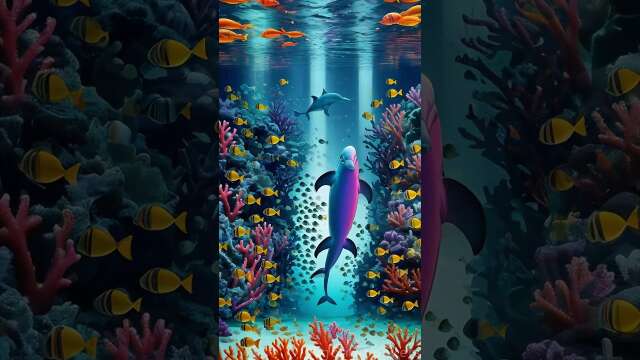 #shorts 🌈🐬 Reef and Dolphins!🐬🐬 Oh My Gosh!