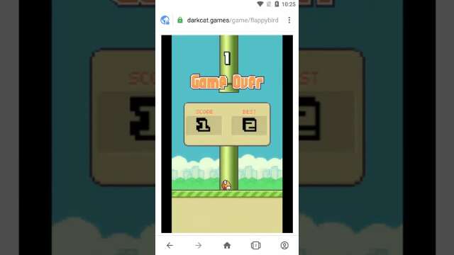 Flappy Bird on browser #Shorts