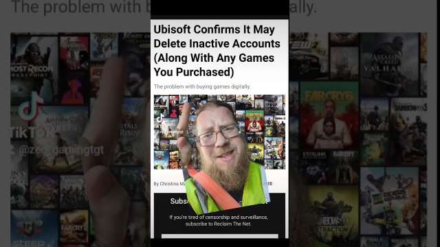 Byte Size News: Ubisoft delete your account if inactive! #shorts