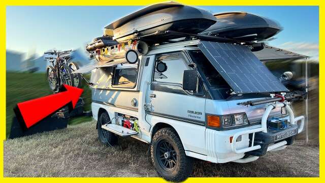 Insane Tiny Home Tour! Couple Made Mitsubishi Delica 4X4 Minivan Into A Camper Van