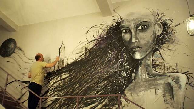 Mural making record. (artist SimpleG reproduction ayhan Mutlu)