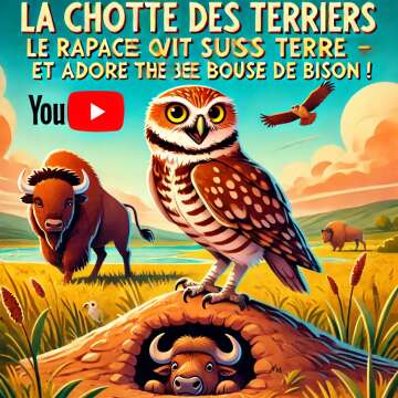 La chouette des terriers : le rapace qui vit sous terre et adore la bouse de bison ! #animaux