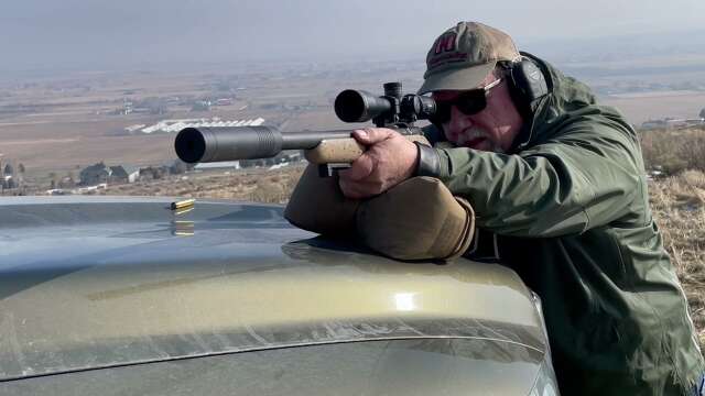 Amendment rifle silencer on 308 WIN tactical rifle