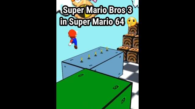 Super Mario Bros 3 in Mario 64 #shorts